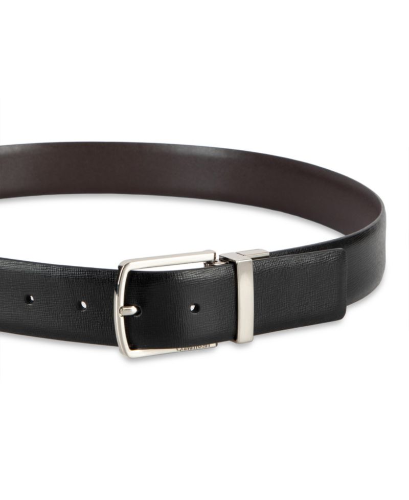 35MM Men's Reversible Saffiano Leather Belt