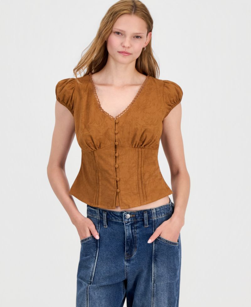 Women's Femme Cap-Sleeve Blouse