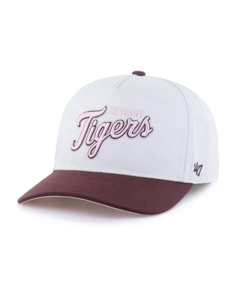 Women's Stone/Burgundy Detroit Tigers Love Letter Adjustable Hitch Hat
