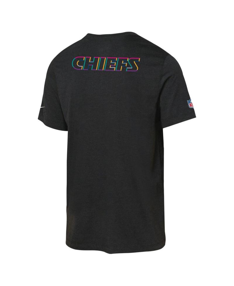 Big Boys and Girls Black Kansas City Chiefs 2025 NFL Crucial Catch Tri-Blend Dri-FIT T-Shirt