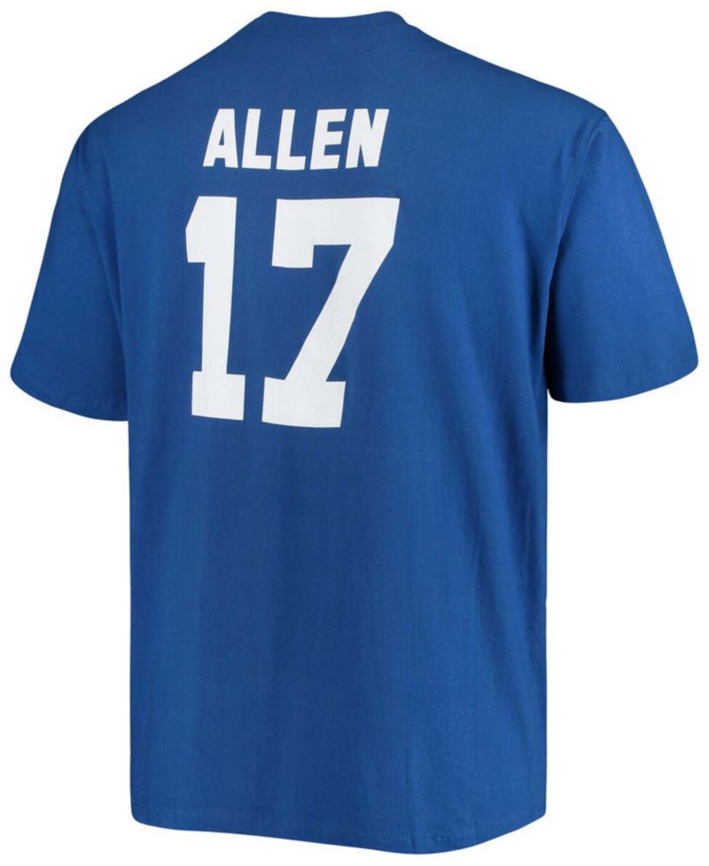 Men's Big and Tall Josh Allen Royal Buffalo Bills Player Name & Number T-shirt