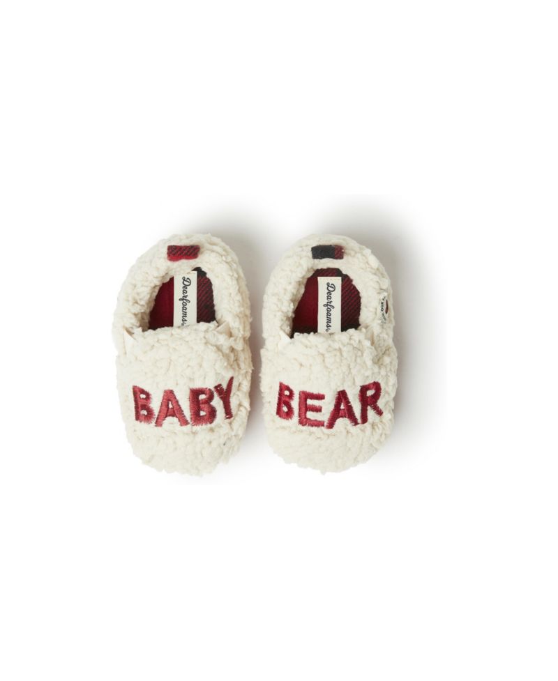 Baby Buffalo Check Bear Closed Back Slipper