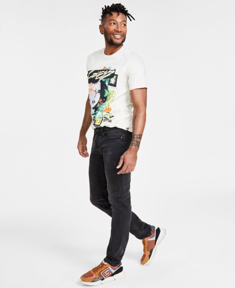 Men’s Distressed Slim Tapered Fit Jeans