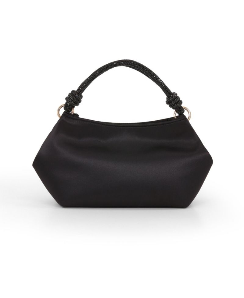 Noelle Crystal Handle Satin Pouch