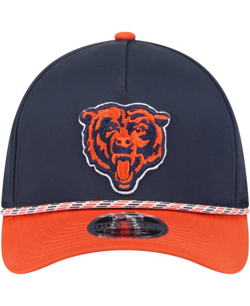 Men's Navy/Orange Chicago Bears Rope M-Crown A-Frame 39THIRTY Flex Hat