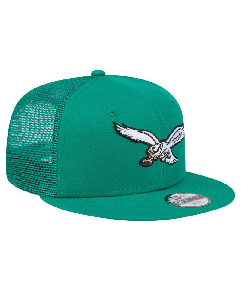 Big Boys and Girls Kelly Green Philadelphia Eagles Main Trucker Snapback Hat