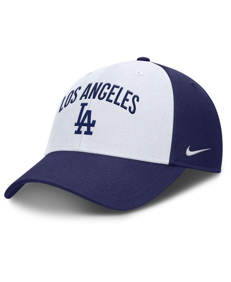 Men's White/Royal Los Angeles Dodgers Club Performance Adjustable Hat