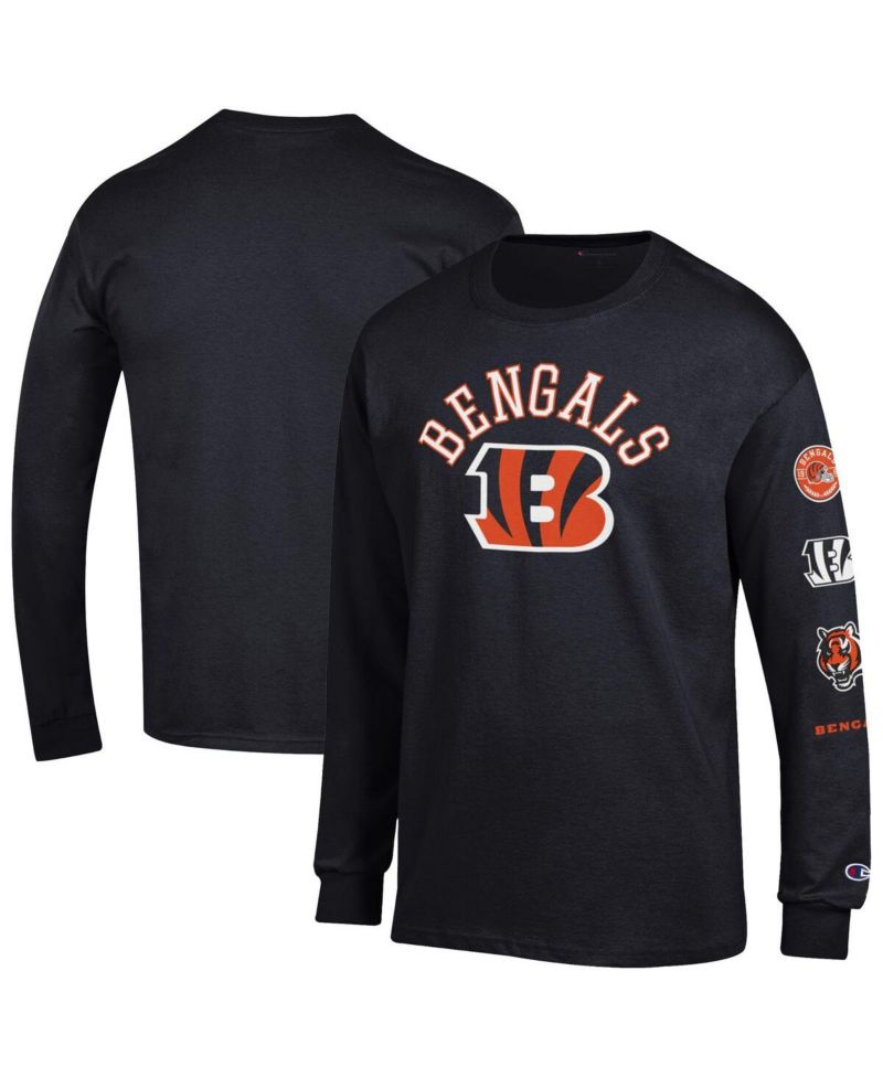 Men's Black Cincinnati Bengals Seal Long Sleeve T-Shirt