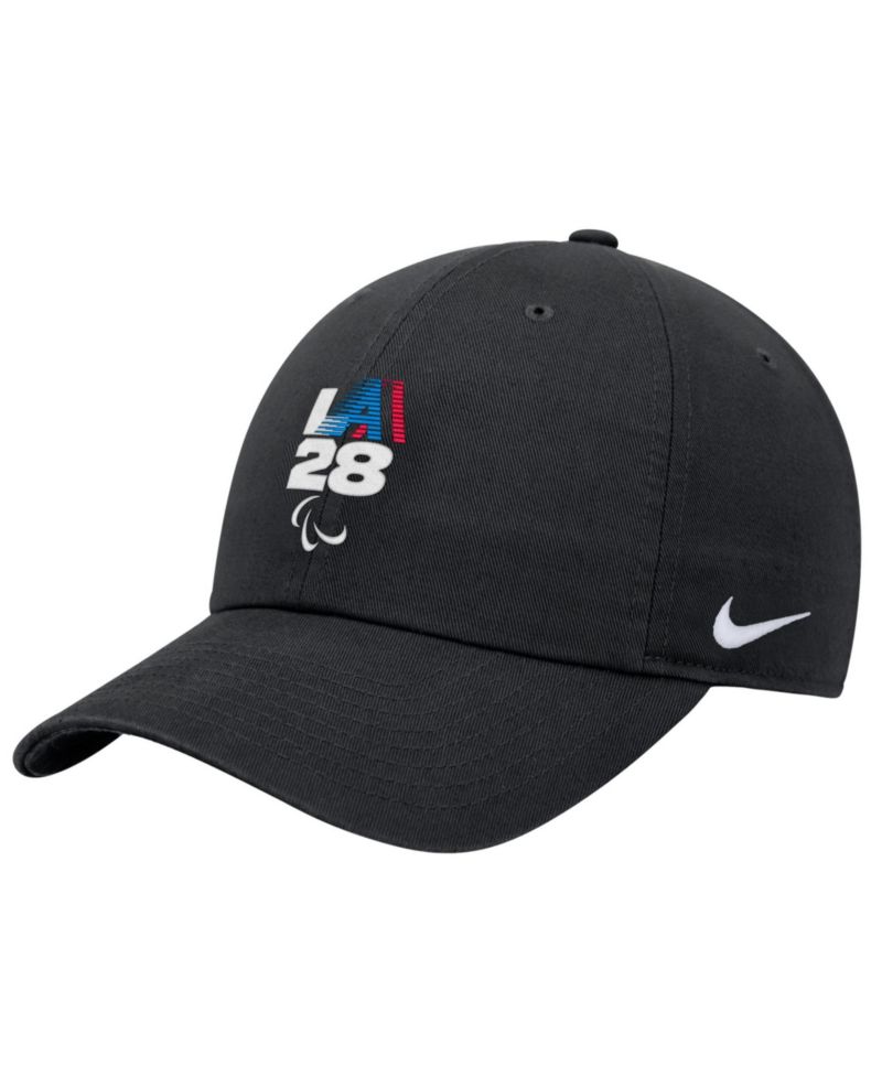 Big Boys and Girls Black LA28 Summer Paralympics Retro Stripe Club Adjustable Hat