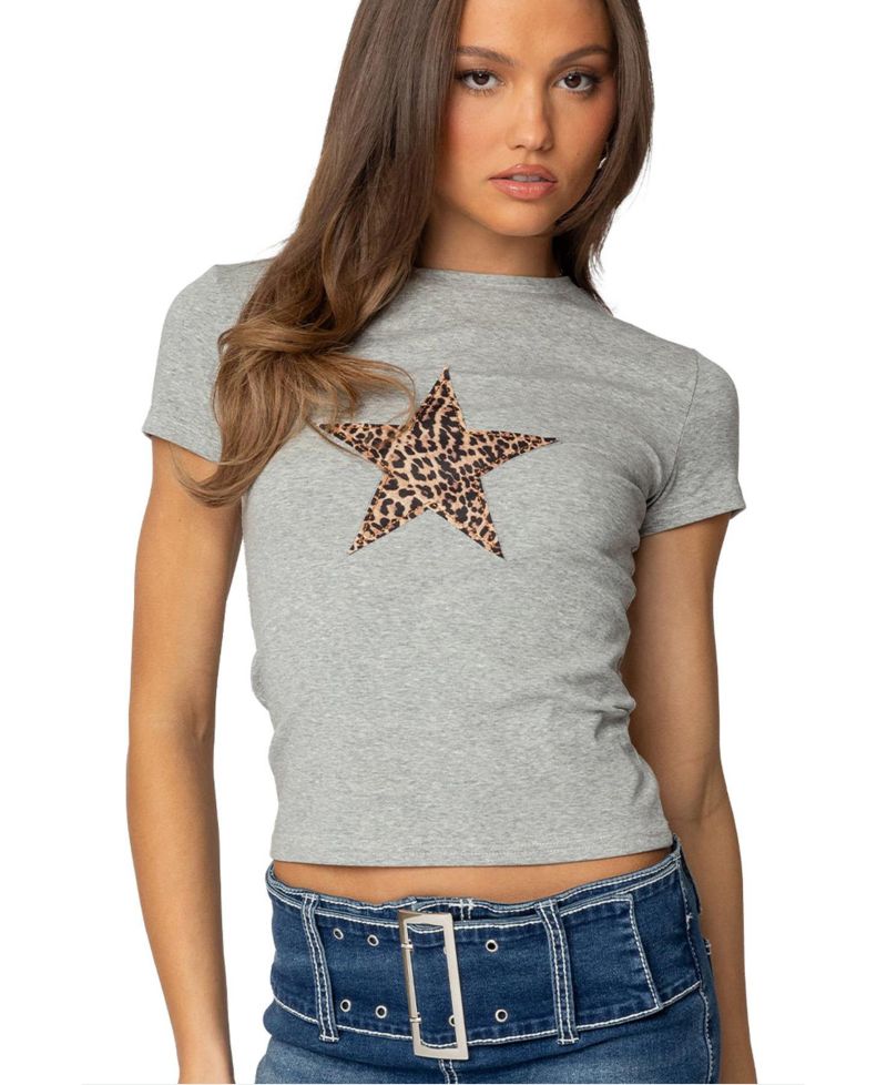 Women's Narla Leopard Star T Shirt