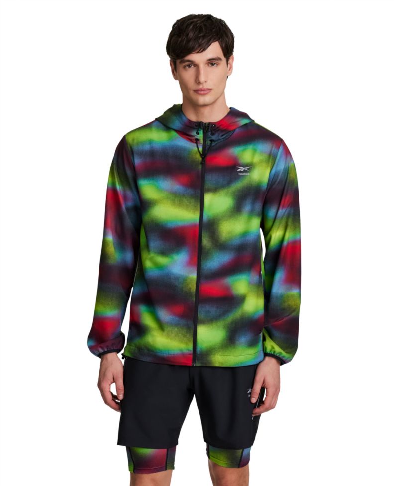 Men's Run Distort All Over Print Jacket