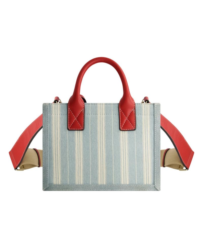 Denim Stripe Modern Tote