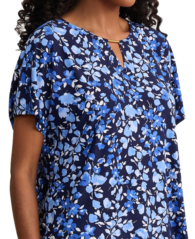 Petite Regular Fit Short-Sleeve Round Neck Jersey