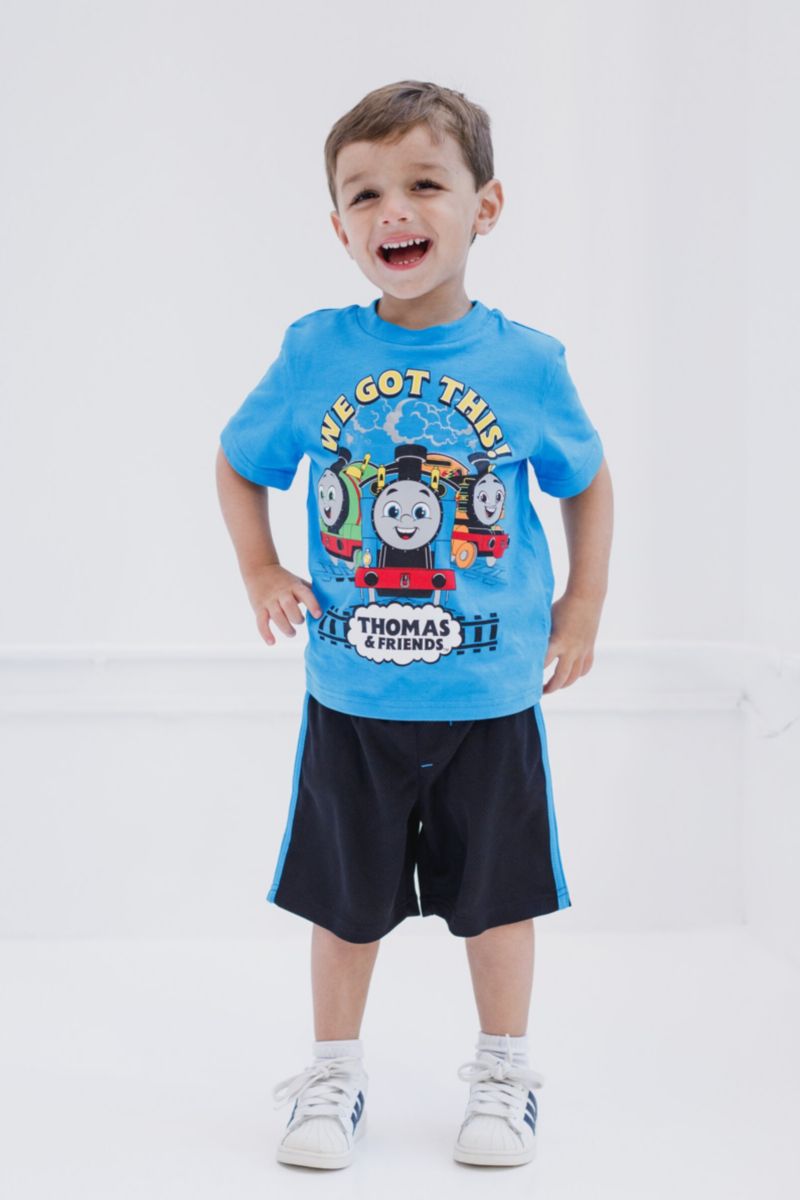 Little Boys T-Shirt and Mesh Shorts Outfit Set
