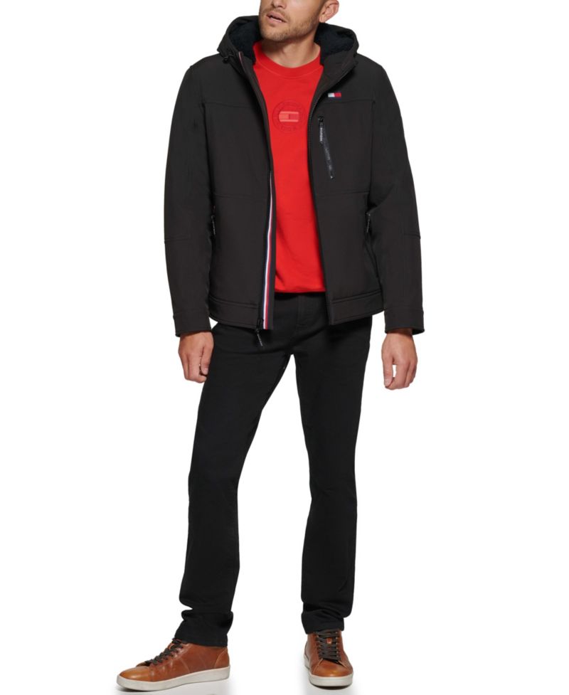 Men's Sherpa-Lined Softshell Hooded Jacket