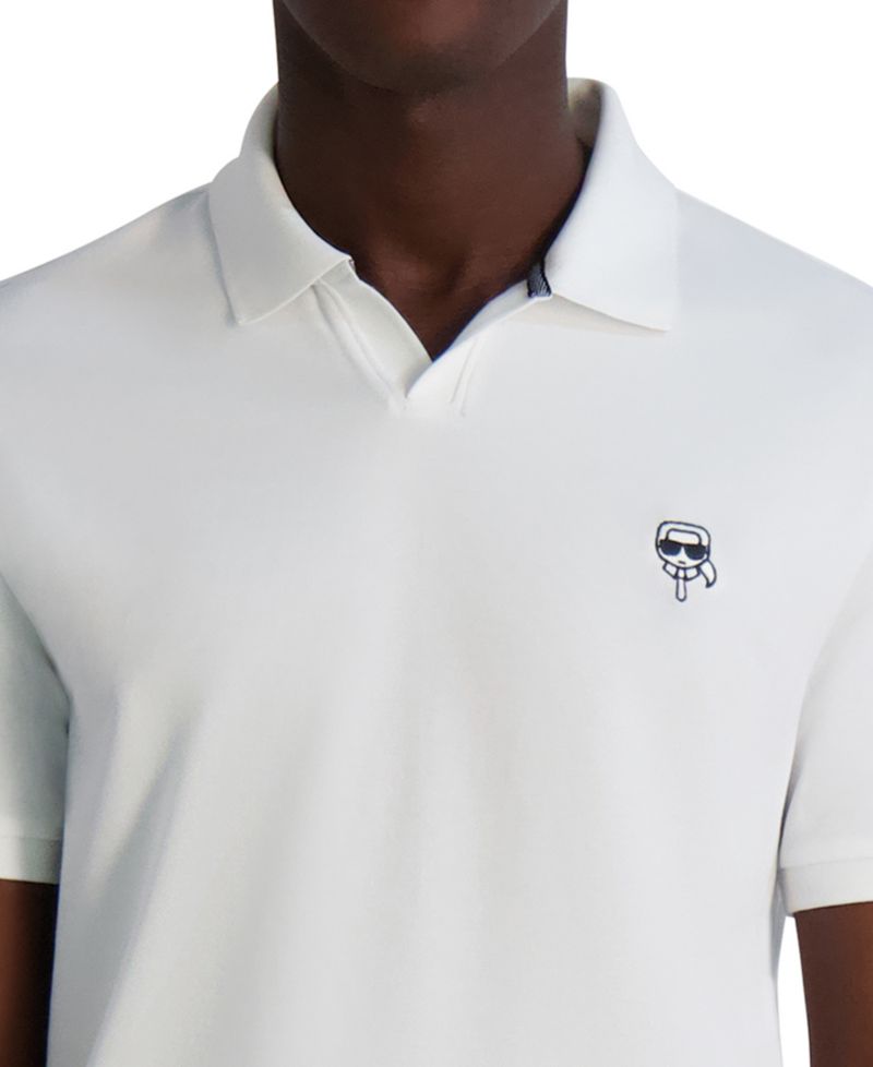 Men's Short-Sleeve Karl Head Logo Pique Polo Shirt
