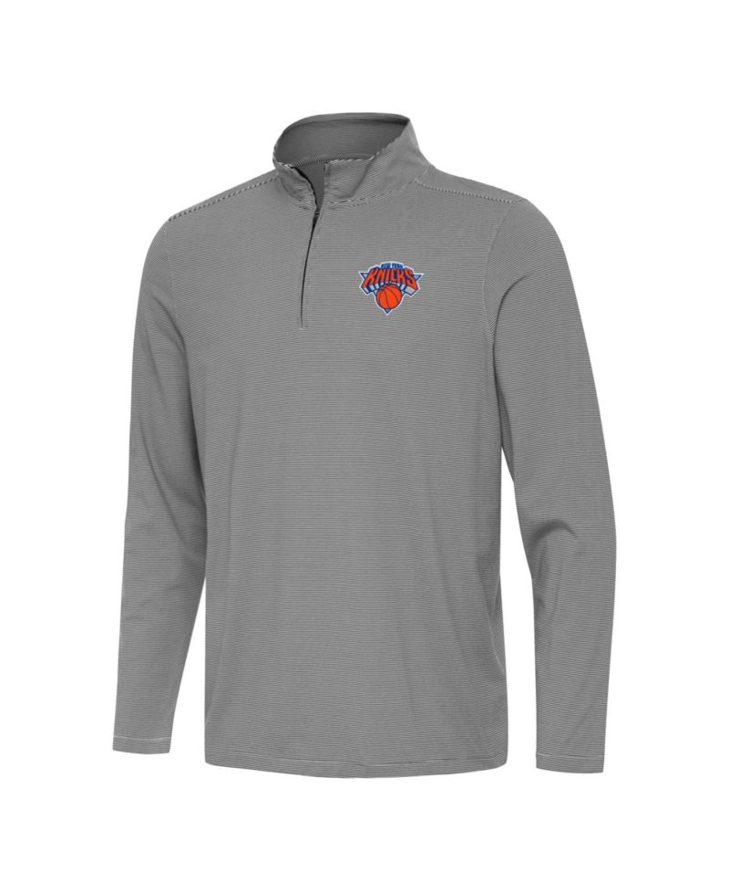 Men's Black New York Knicks Twine Quarter-Zip