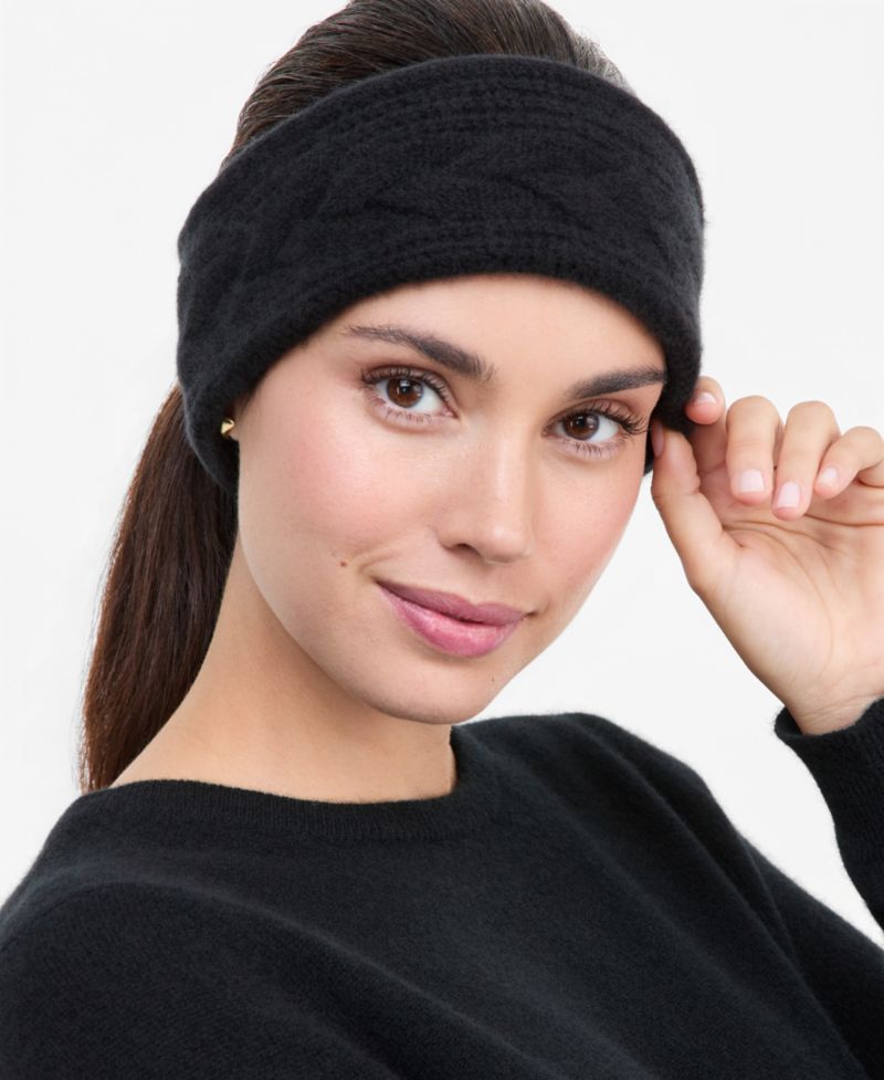 Cable-Knit Cashmere Headband