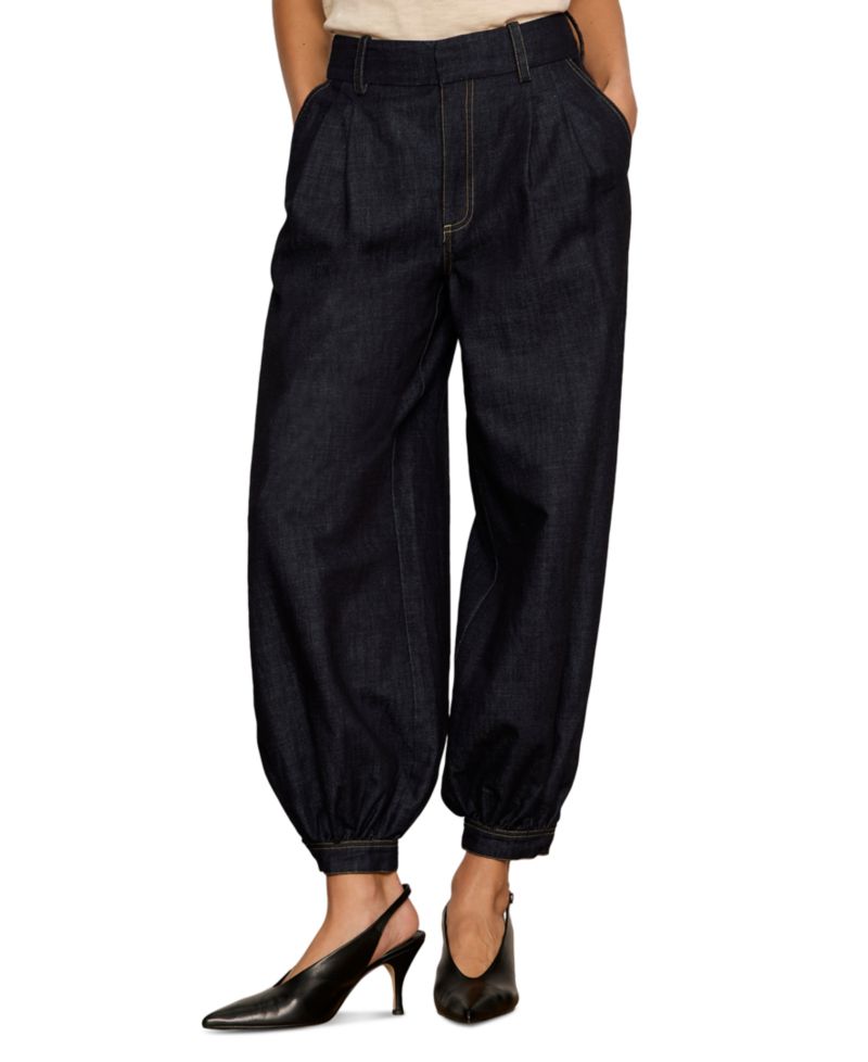 Women's Mid-Rise Balloon-Leg Ankle Jeans