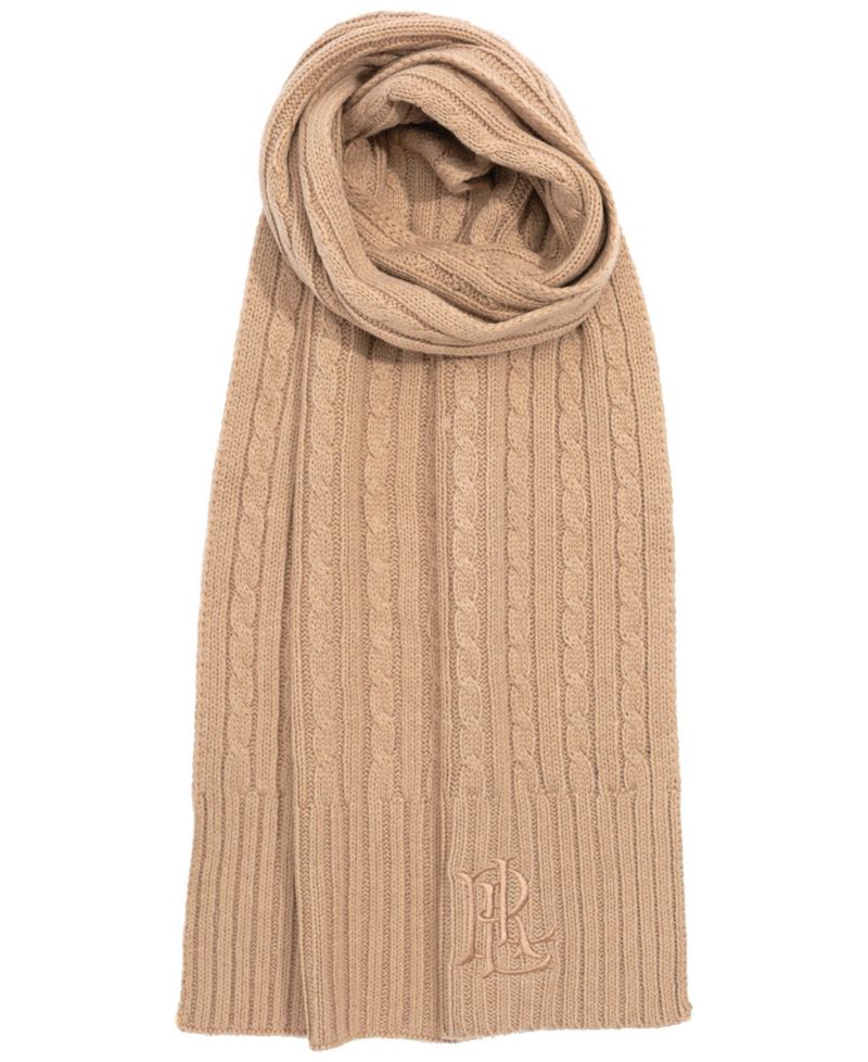 Core Cable Logo Knit Scarf