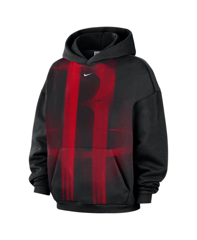 Men's Black Houston Rockets 2026 Standard Issue Practice Icon Fleece Pullover Hoodie