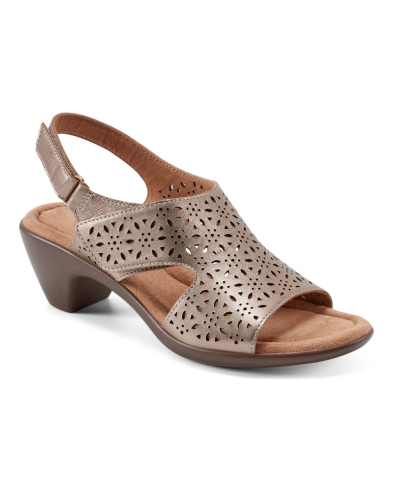 Women's Calix Laser Cut Leather Slingback Sandals