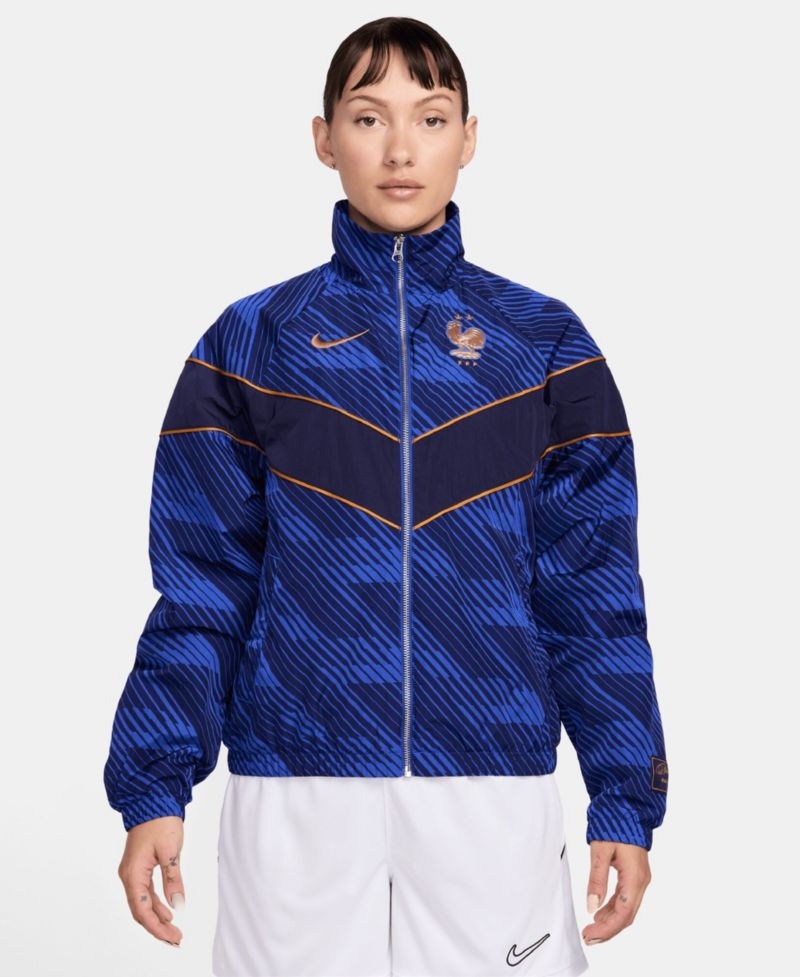 Women's Blue France National Team Windrunner UV Woven Full-Zip Jacket
