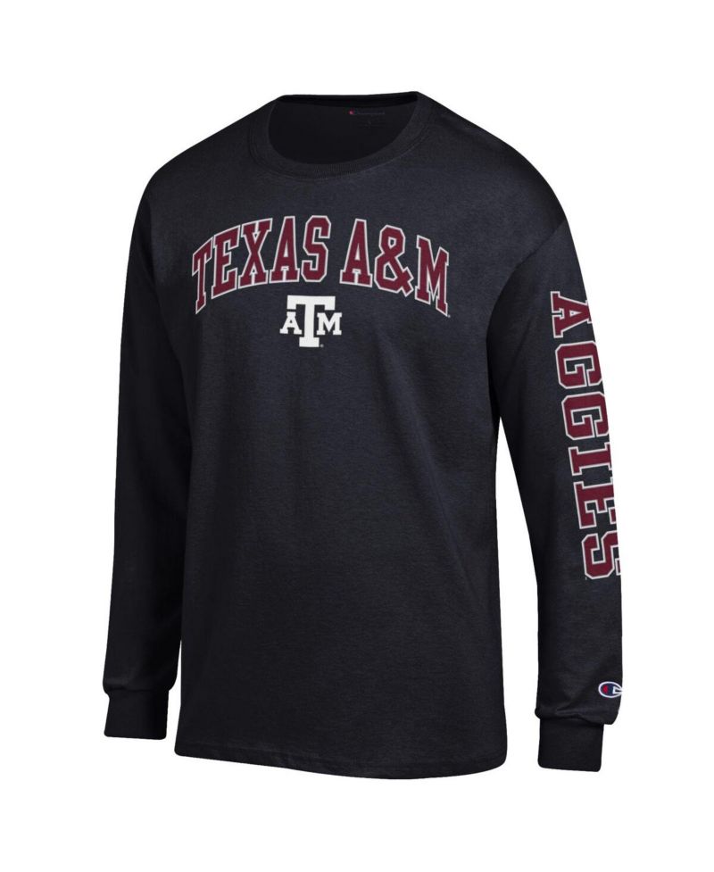 Men's Maroon Texas A&M Aggies Arch Over Logo 2-Hit Long Sleeve T-Shirt