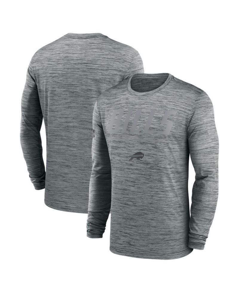 Men's Gray Buffalo Bills Sideline Offensive Transition Velocity Dri-FIT Long Sleeve T-Shirt