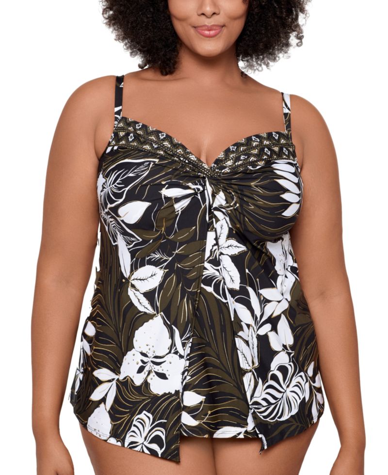 Plus Size Elle Dorado Love Knot Underwired Tankini Top