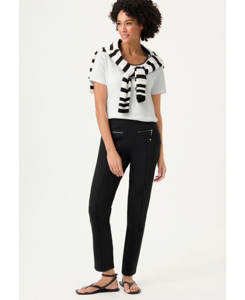 Women's Embroidered Neck T-Shirt