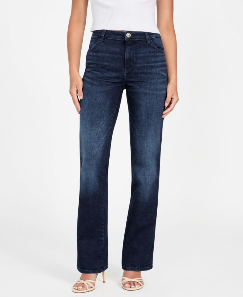 Women's Straight Fit Mid Rise Jeans