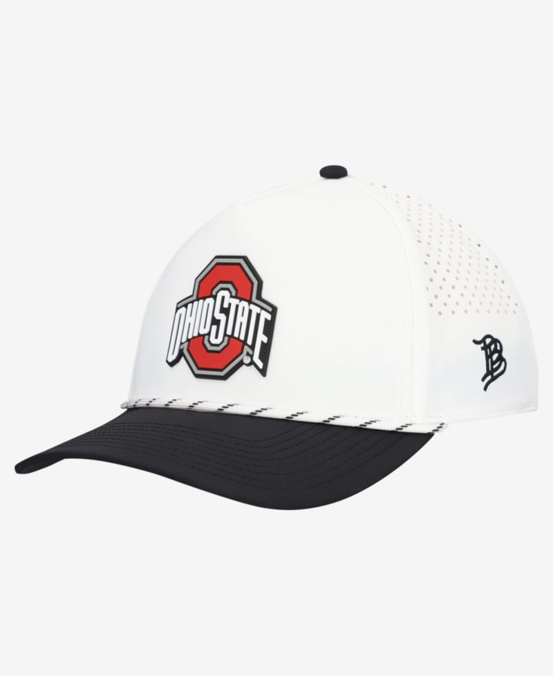Men's White/Black Ohio State Buckeyes Classic Adjustable Rope Hat
