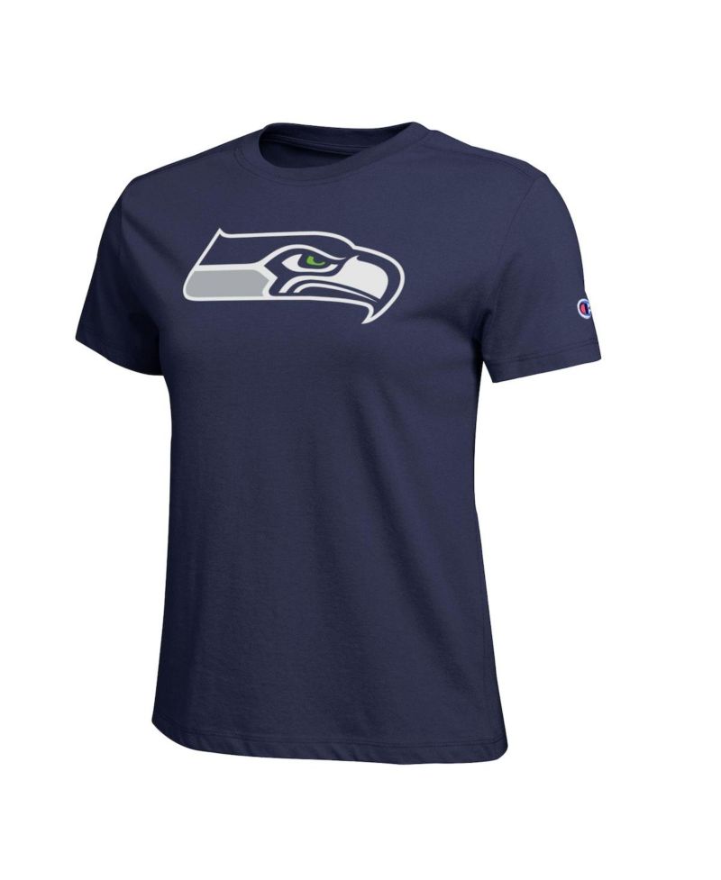 Women's Navy Seattle Seahawks Logo T-Shirt