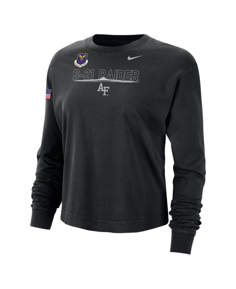 Women's Black Air Force Falcons 2026 Rivalry Collection Boxy Long Sleeve T-Shirt
