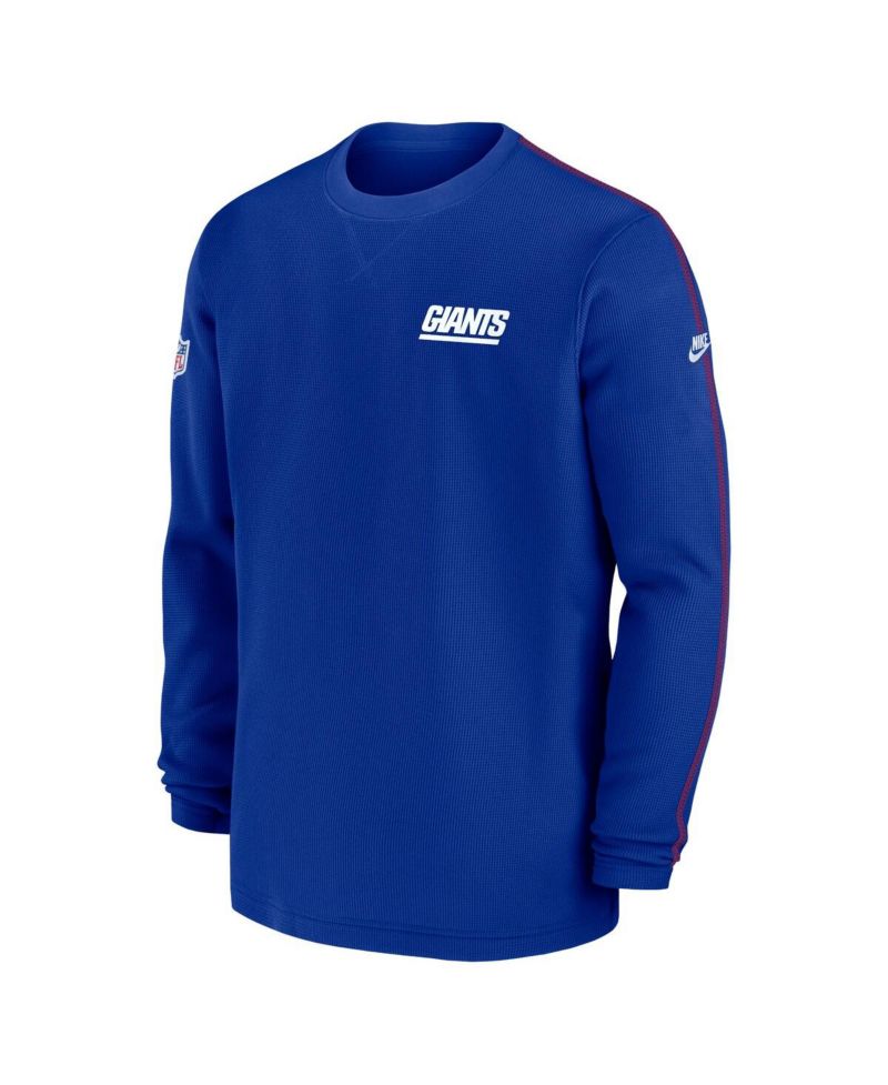 Men's Royal New York Giants Alternate Logo Coach Long Sleeve Top