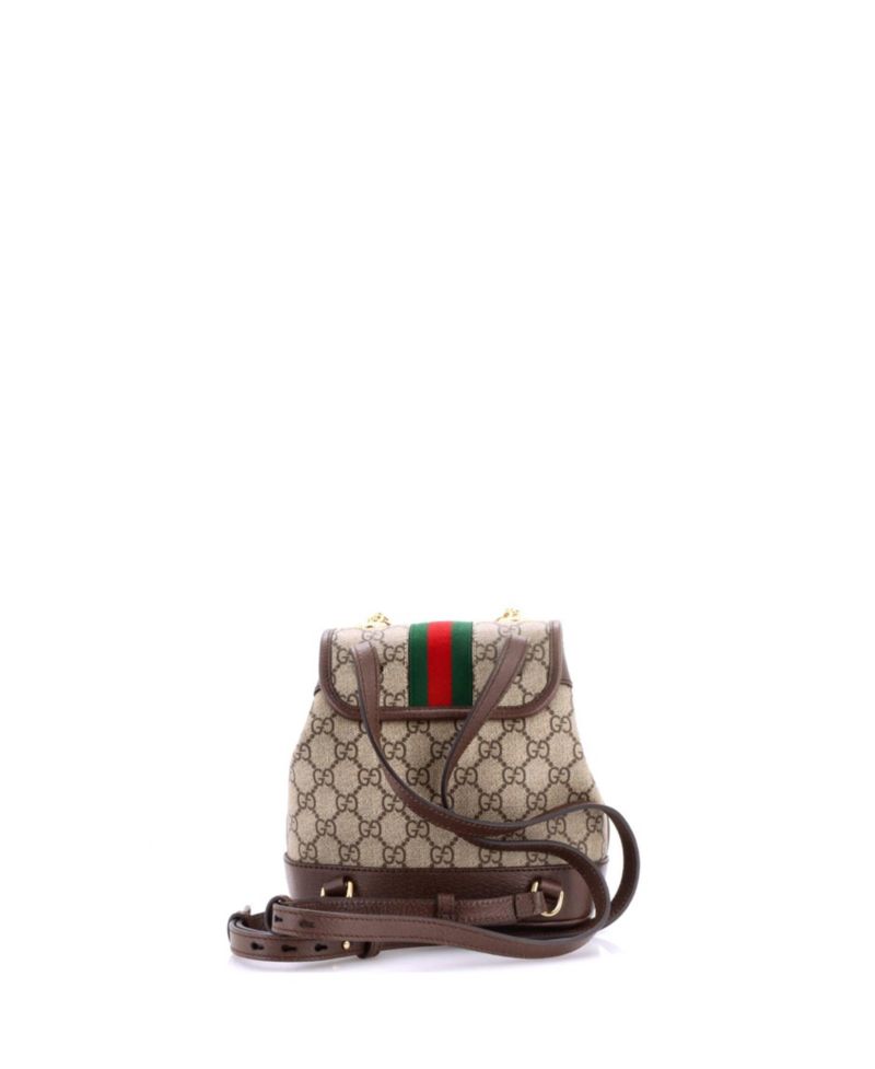Mini Ophidia Flap Backpack GG Coated Canvas