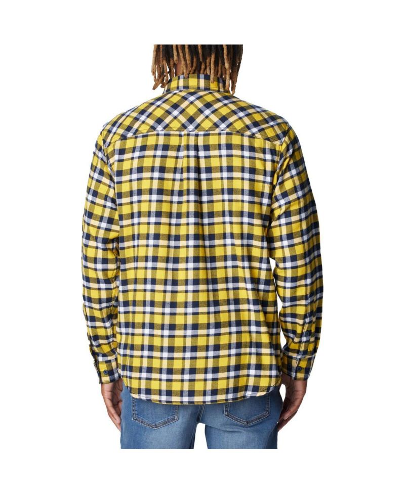 Men's Maize Michigan Wolverines Flare Flannel Long Sleeve Shirt