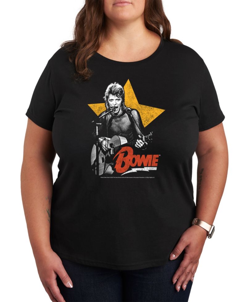 Plus Size David Bowie Graphic Pullover T-shirt