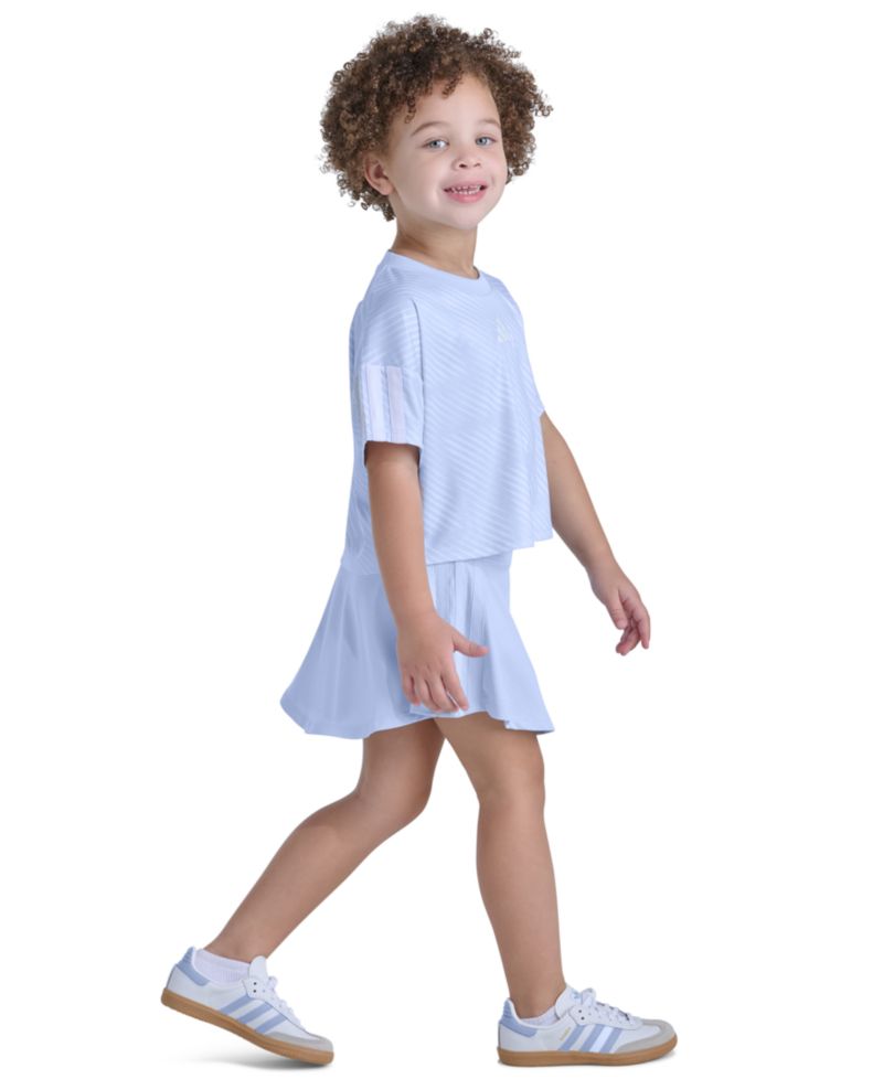 Girls' 2T-6X Short-Sleeve Top & Skort, 2-Piece Set