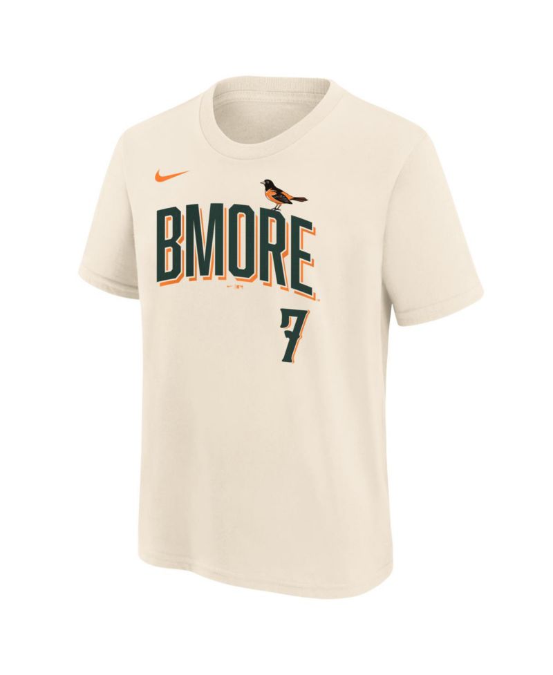 Big Boys and Girls Jackson Holliday Cream Baltimore Orioles 2026 City Connect Name & Number T-Shirt