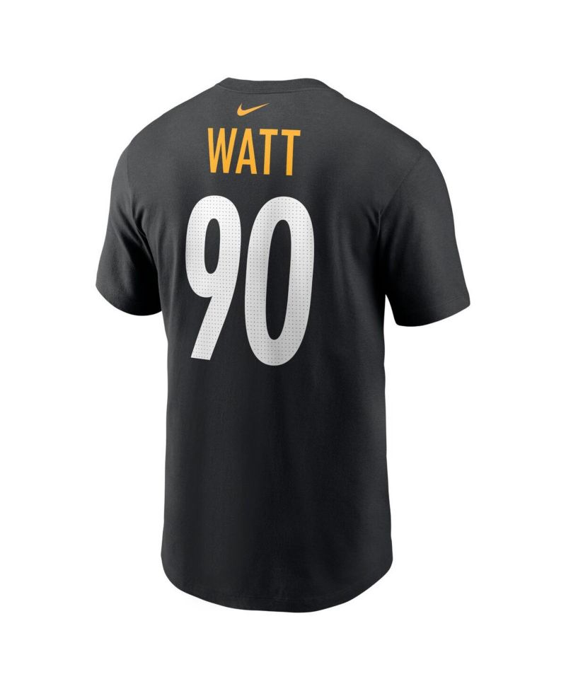 Men's T.J. Watt Black Pittsburgh Steelers Player Name and Number T-shirt