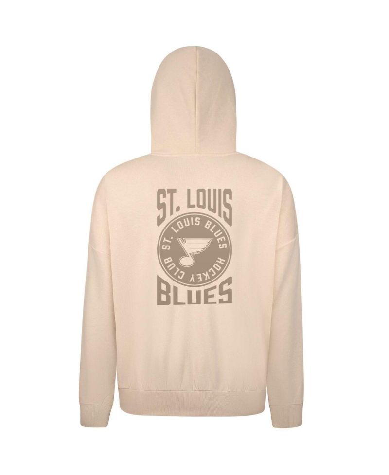 Men's Cream St. Louis Blues Contact Stamp Pullover Hoodie