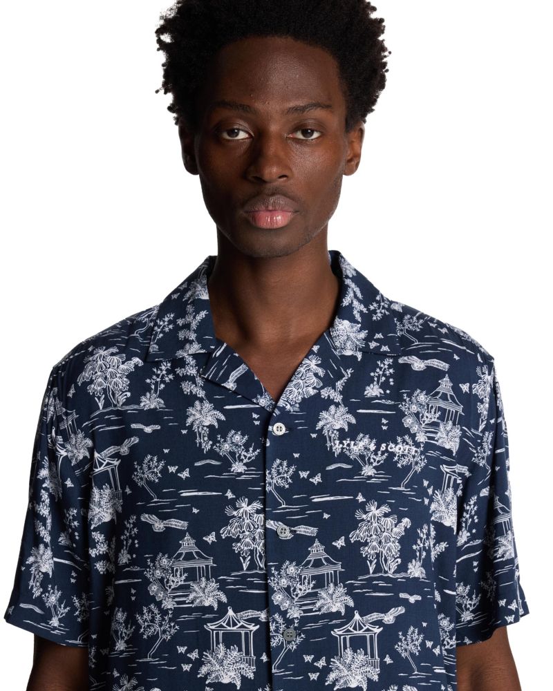 Men's Botanical Garden Print Resort Shirt