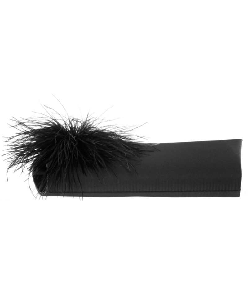 Zosia Feather Ornamented Small Flap Clutch Handbag