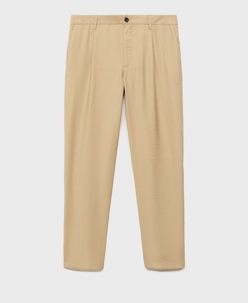 Men's Straight-Fit Pleated Pants