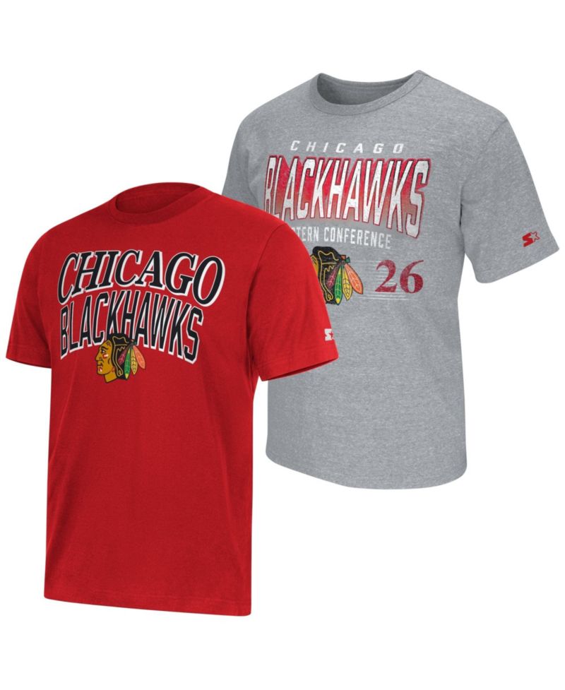 Men's Red/Heather Gray Chicago Blackhawks Two-Pack T-Shirt Set