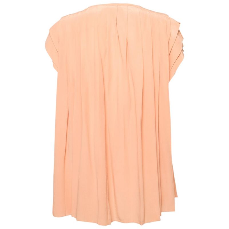Women's Pre-Owned Chloandeacute Pink Silk Pleated Top