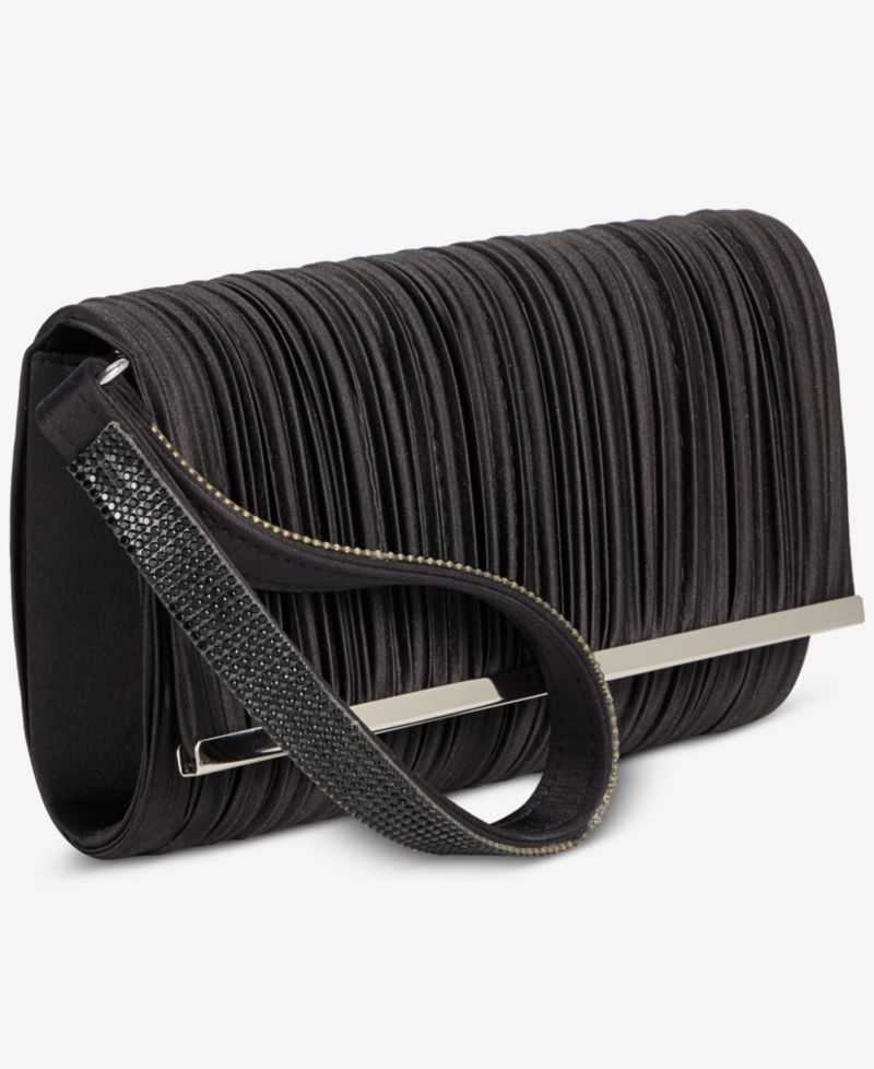 Caitlin Pleated Satin Clutch