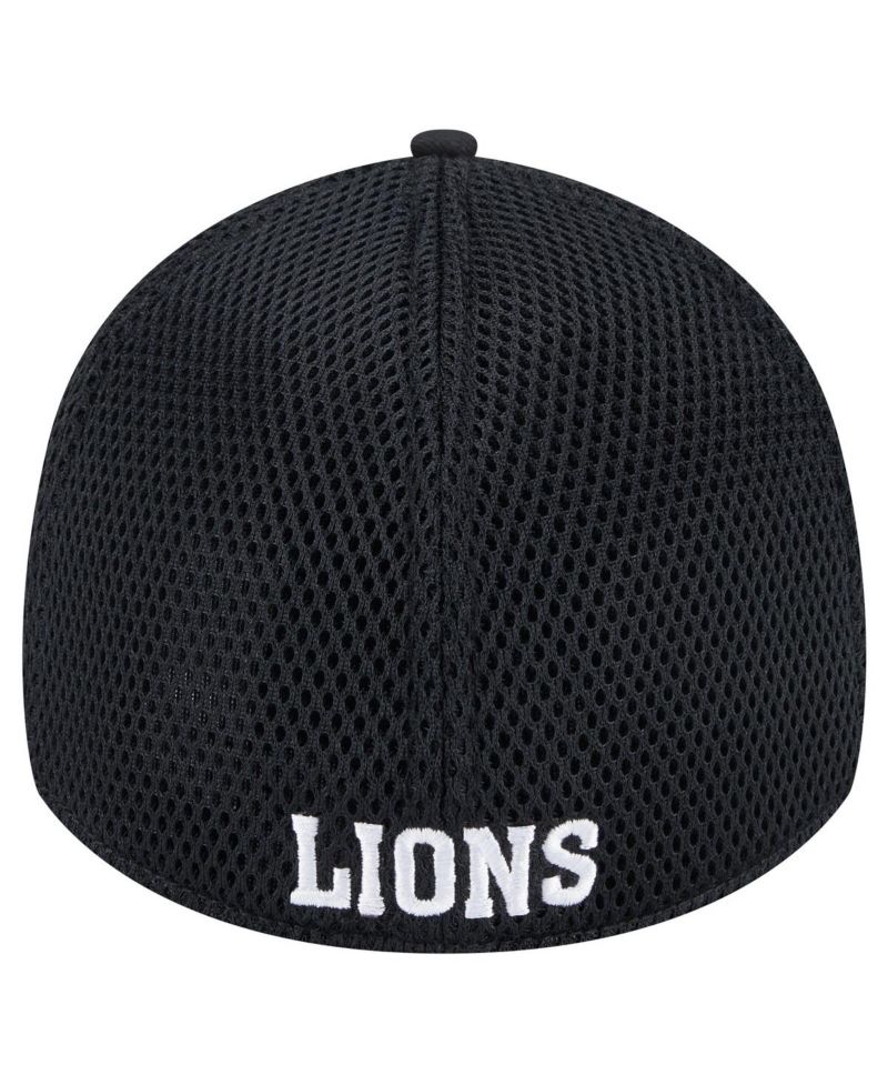 Men's Black Detroit Lions Main Neo 39THIRTY Flex Hat